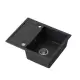 MORGAN 116 zlewozmywak 62x50x22 GraniteQ black diamond/stal